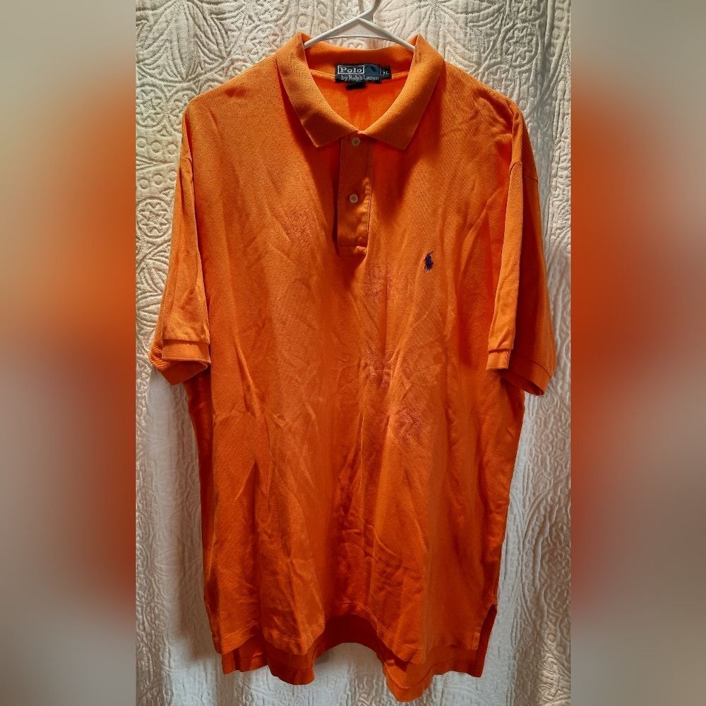 Polo by Ralph Lauren Shirt Men's XL Orange Polo Preppy Sporty Golf Classic
